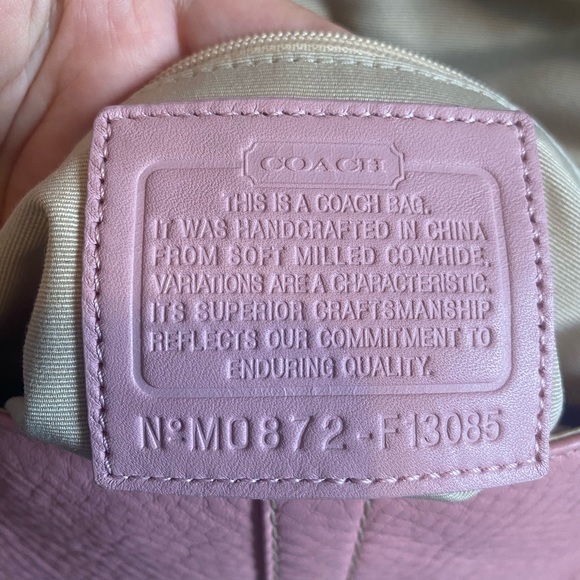 2008 Y2K Coach Hamilton Flap shoulder bag pink and white - Picture 6 of 14